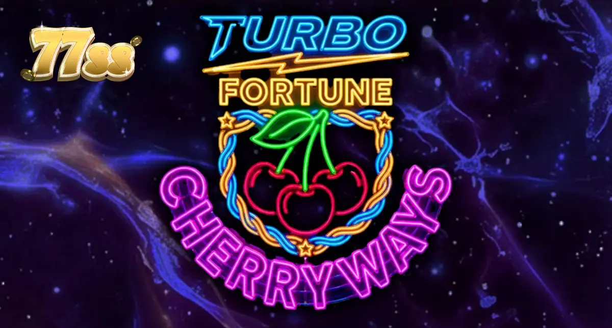 Interface vibrante e neon do jogo de slot Turbo Fortune Cherryways